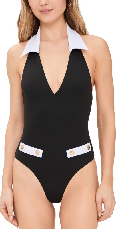 CAROLINE CONSTAS Alva One Piece Black/White