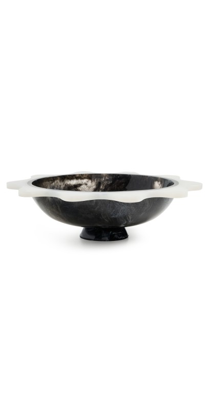 Jonathan Adler Mustique Ripple Bowl Black/Whit
