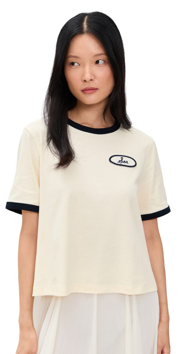 Sea Hester Solid Ringer T-Shirt White