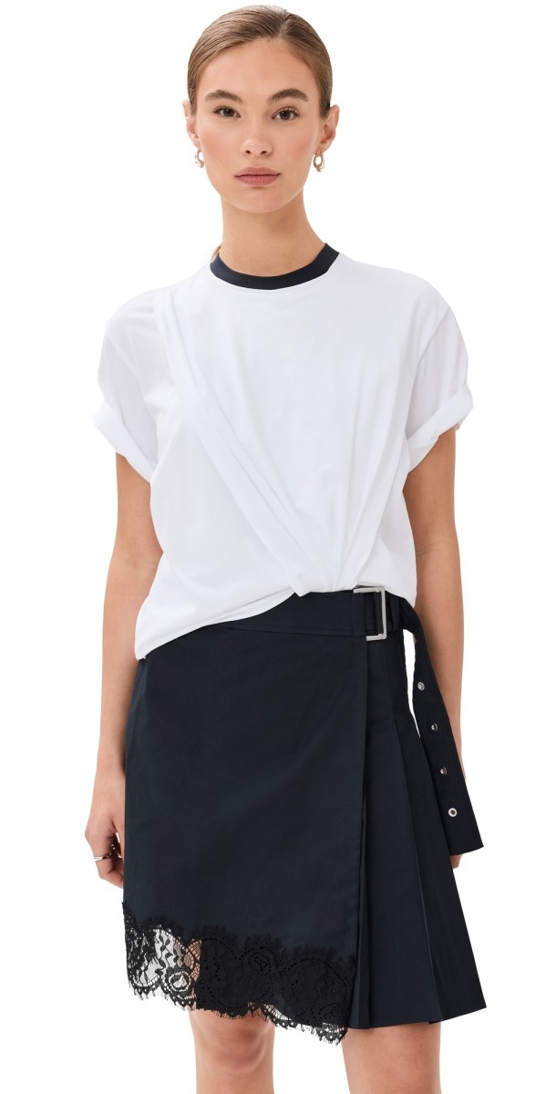 3.1 Phillip Lim T-Shirt Combo Dress White/Navy