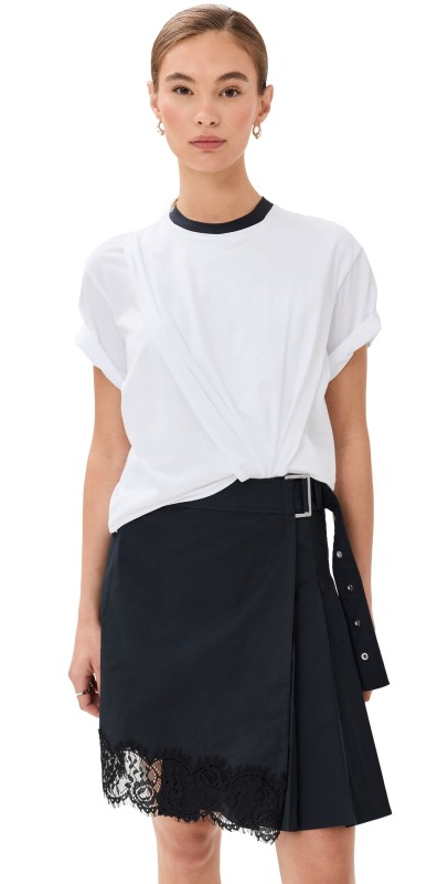 3.1 Phillip Lim T-Shirt Combo Dress White/Navy