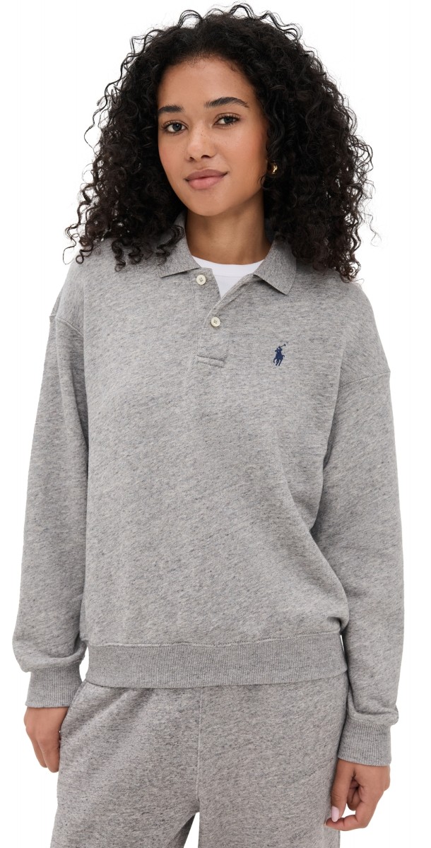 Polo Ralph Lauren Polo Collar Sweatshirt Grey Heather