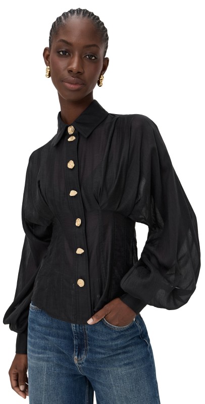 Aje Alexa Shirt Black
