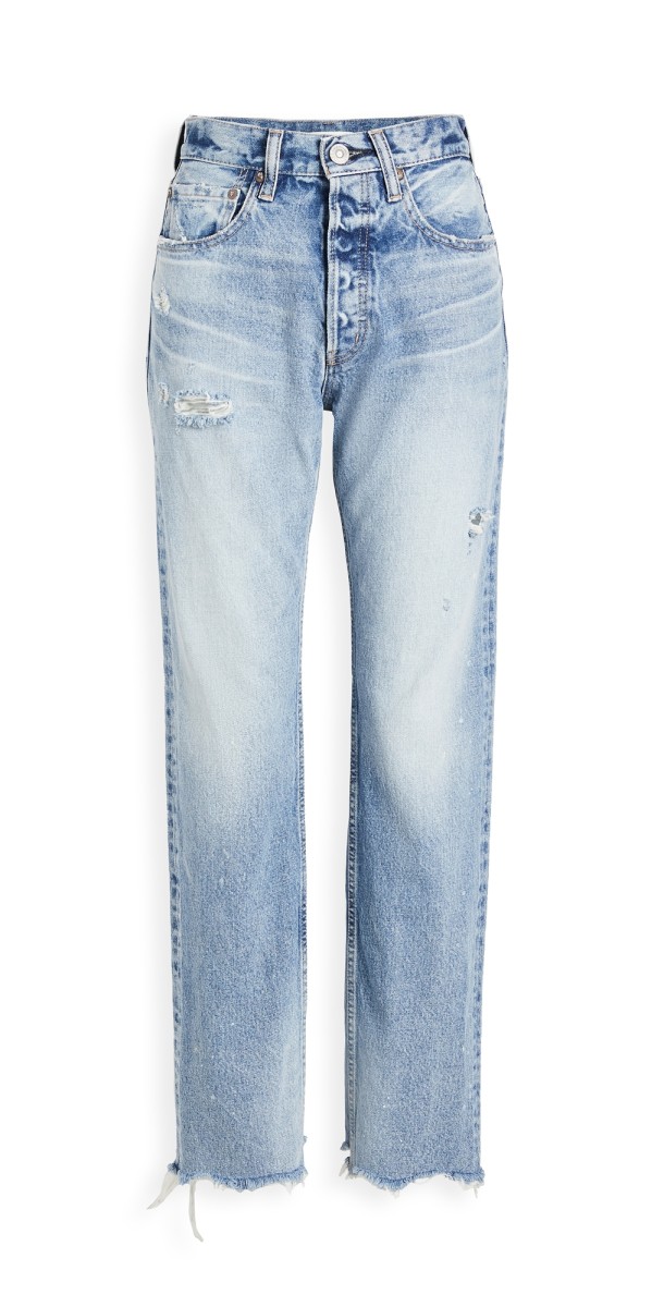 MOUSSY VINTAGE MV Lomita Wide Straight Jeans Blue