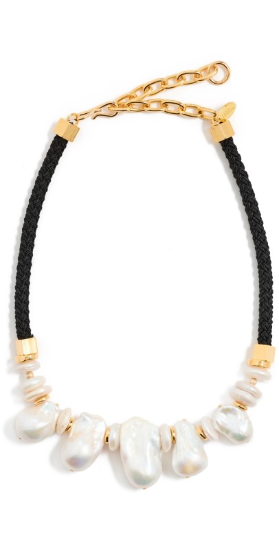 Lizzie Fortunato Plaza Pearl Collar Black
