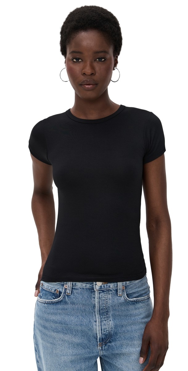 Éterne Fitted Crewneck Short Sleeve T-Shirt Black