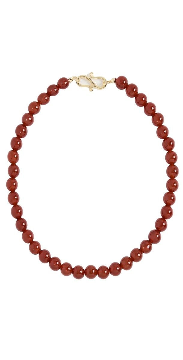 LIÉ STUDIO The Mary Necklace Red Carnelia