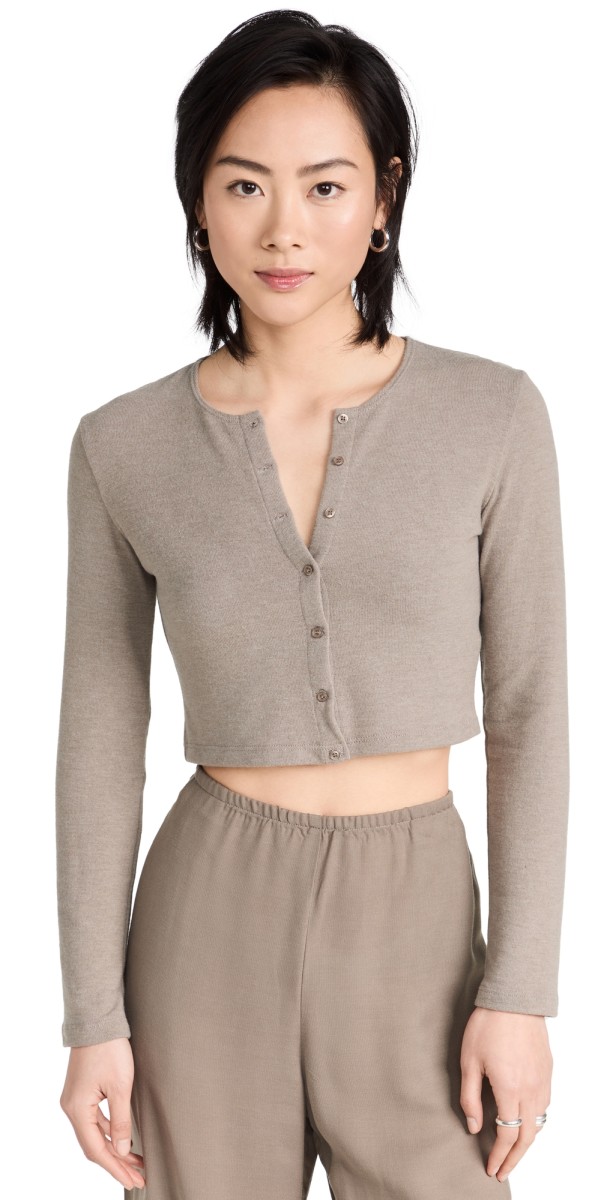 Leset Lauren Crop Cardigan II Root