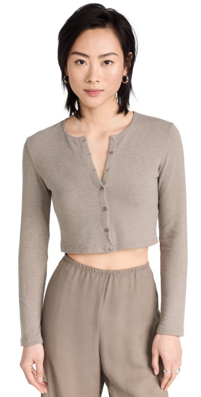 Leset Lauren Crop Cardigan II Root