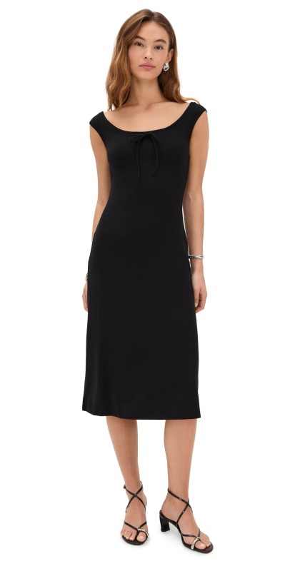 Reformation Milo Knit Dress Black