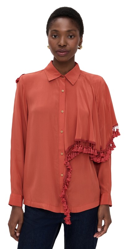 Carolina K Camo Shirt Blood Orange