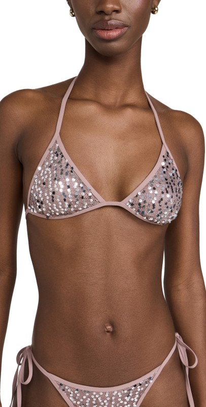 LSPACE Treasure Bikini Top Smokey Quartz