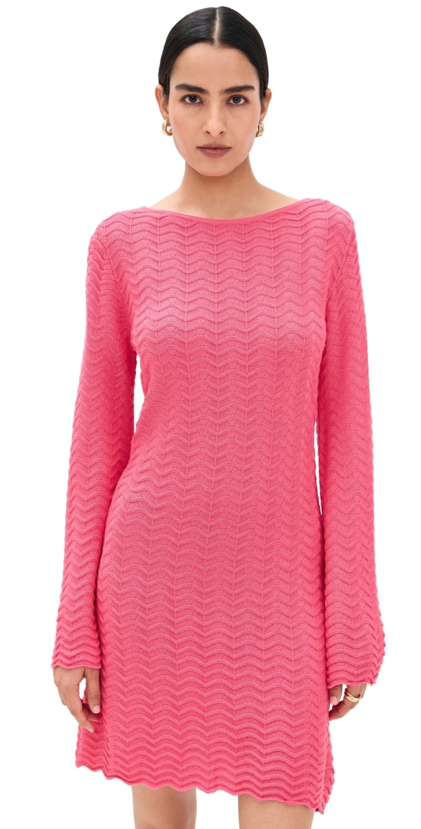 Peixoto Lucia Mini Knit Dress Sunkist Coral