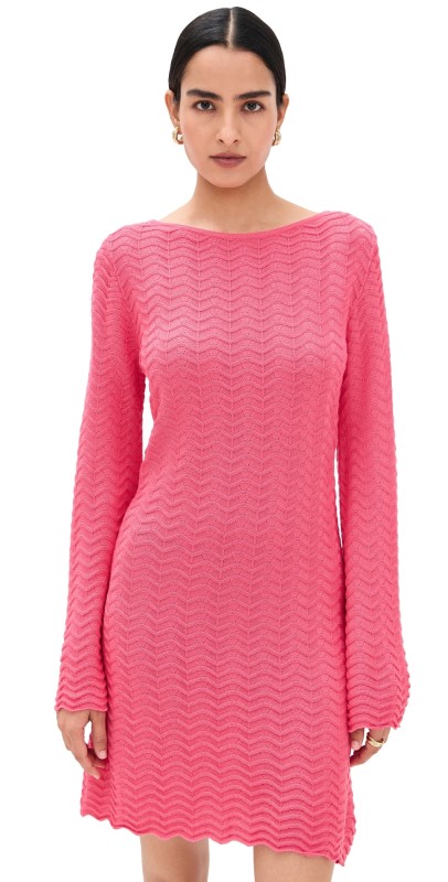 Peixoto Lucia Mini Knit Dress Sunkist Coral