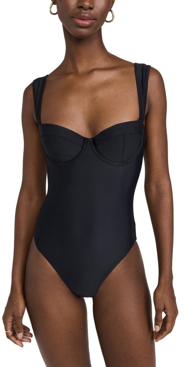 SIMKHAI Kyle Bustier One Piece Black