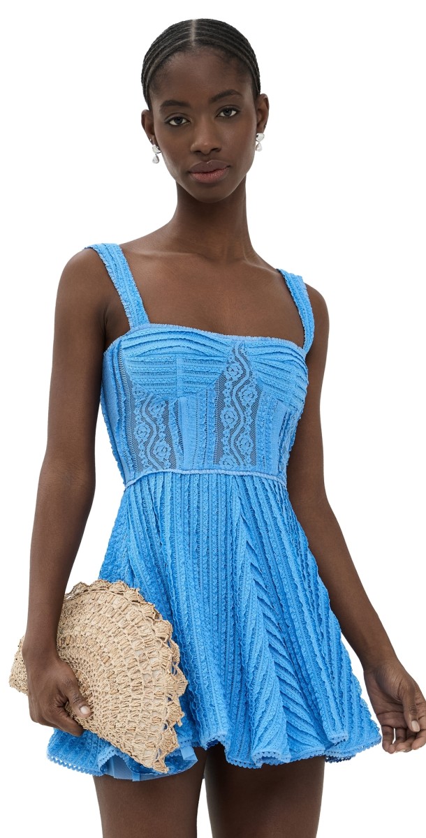 Charo Ruiz Mai Short Dress Blue Tannis