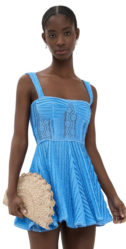 Charo Ruiz Mai Short Dress Blue Tannis