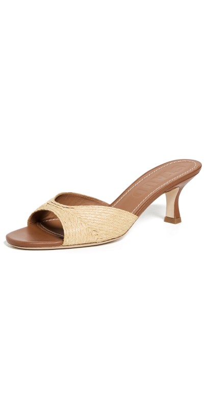 STAUD Brigitte Mules Natural Raffia