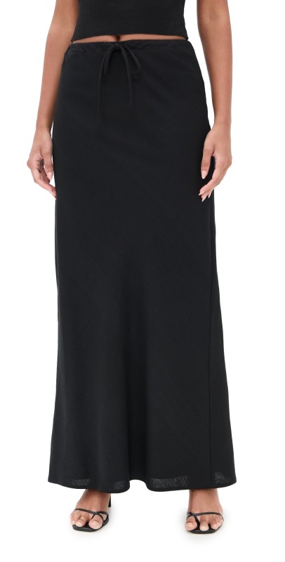 WAYF Maxi Skirt Black