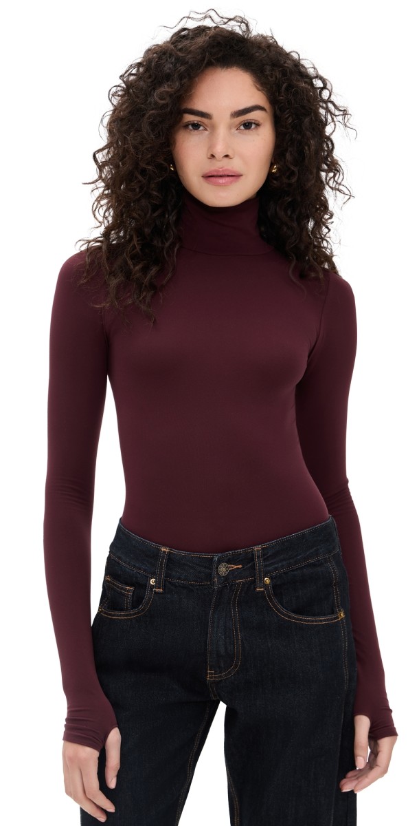 Commando Ballet Turtleneck Bodysuit with Thumbholes Rais