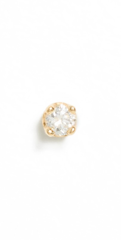 Zoe Chicco 14k Prong 1.7mm Diamond Solitaire Single Stud Yellow Gold
