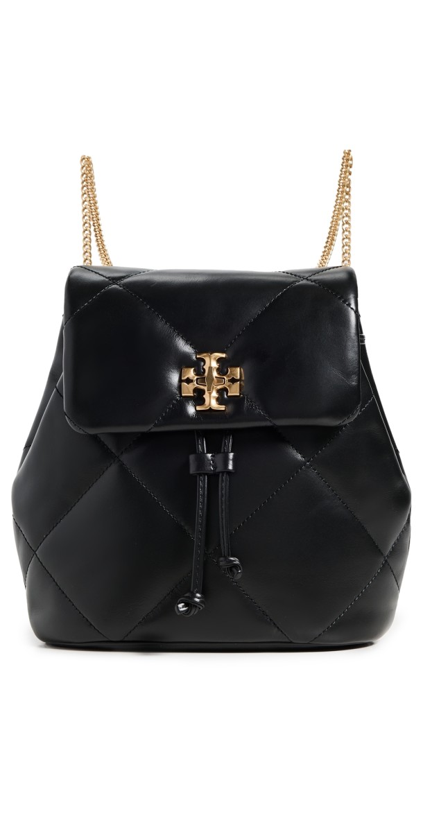 Tory Burch Kira Diamond Quilt Mini Backpack Black