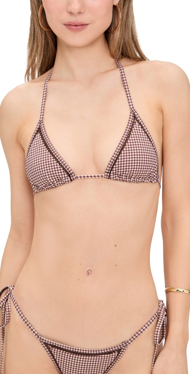 Frankies Bikinis Frankies Bikinis x Bella Hadid Nick Top Dream Eyelet Gingham