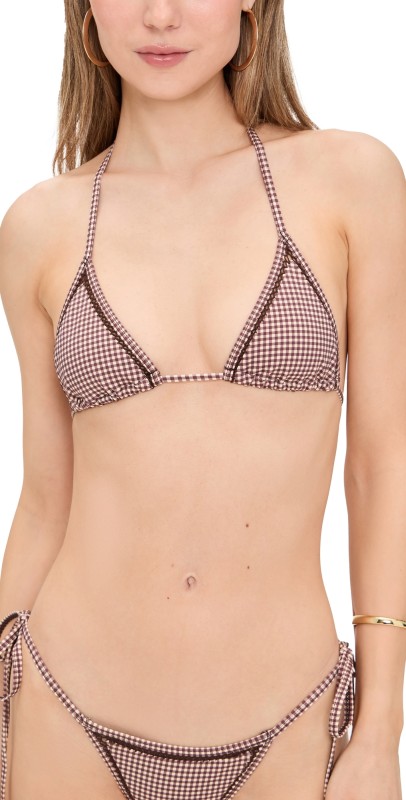 Frankies Bikinis Frankies Bikinis x Bella Hadid Nick Top Dream Eyelet Gingham
