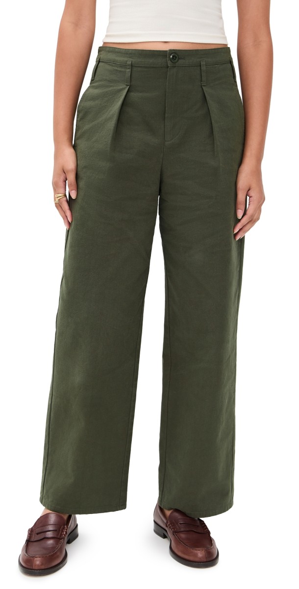 THE GREAT. The Parker Trousers Dusty Moss