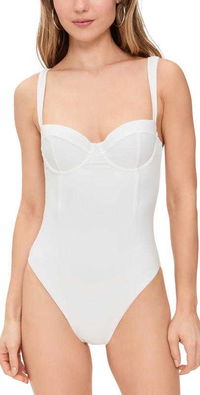 SIMKHAI Kyle Bustier One Piece White