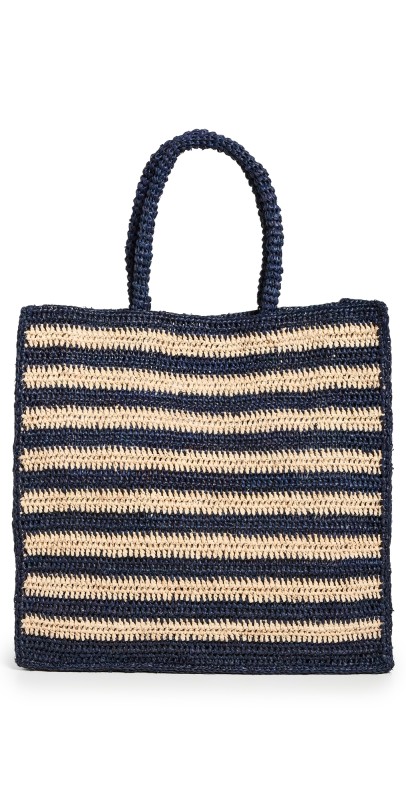 Mar Y Sol Callie Tote NVN- Navy/Natural