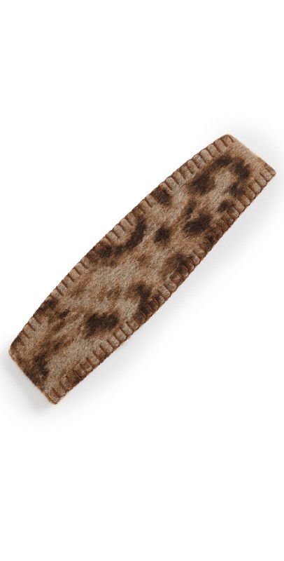 LELET NY Erin Whipstitch Headwrap Leopard