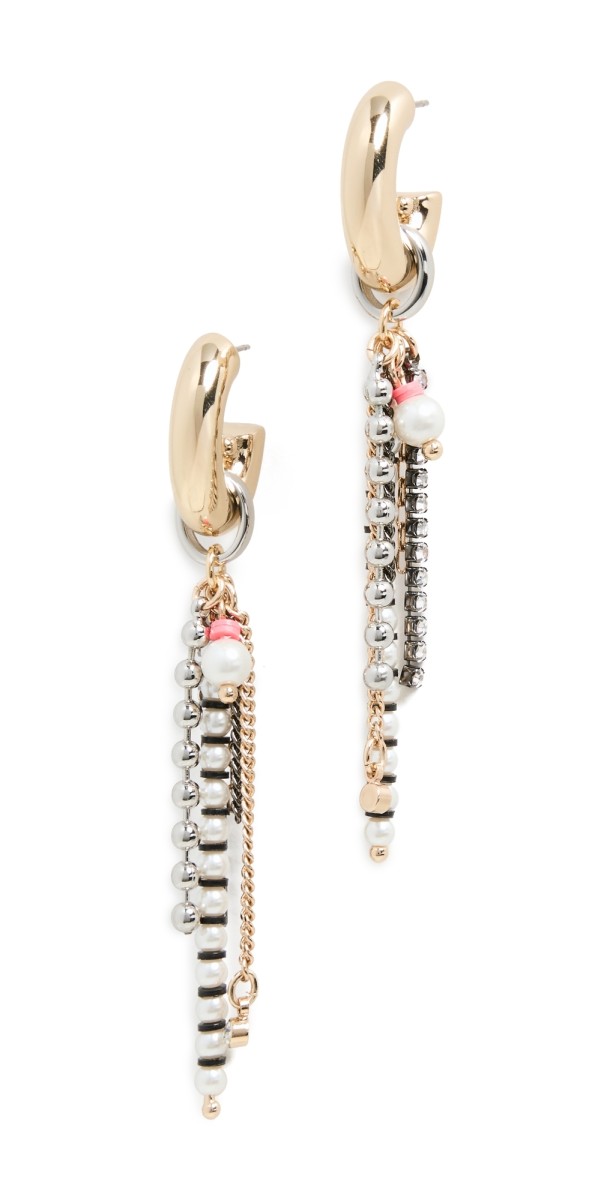 Elsie Frieda Small Hoops with Mixed Fringe Razzle Dazzl