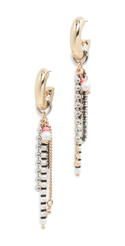Elsie Frieda Small Hoops with Mixed Fringe Razzle Dazzl