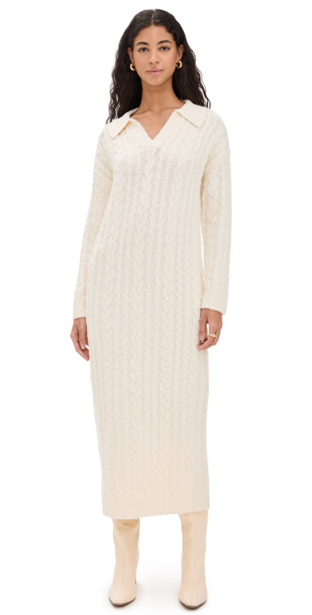 Line & Dot Ezra Dress Cream
