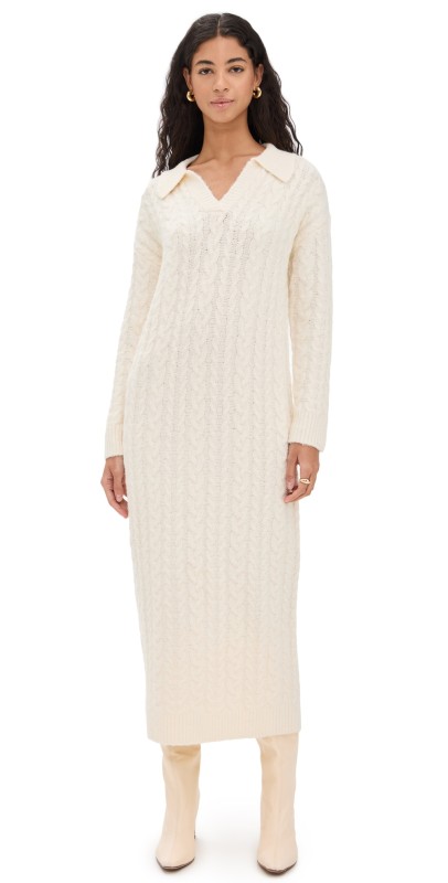 Line & Dot Ezra Dress Cream