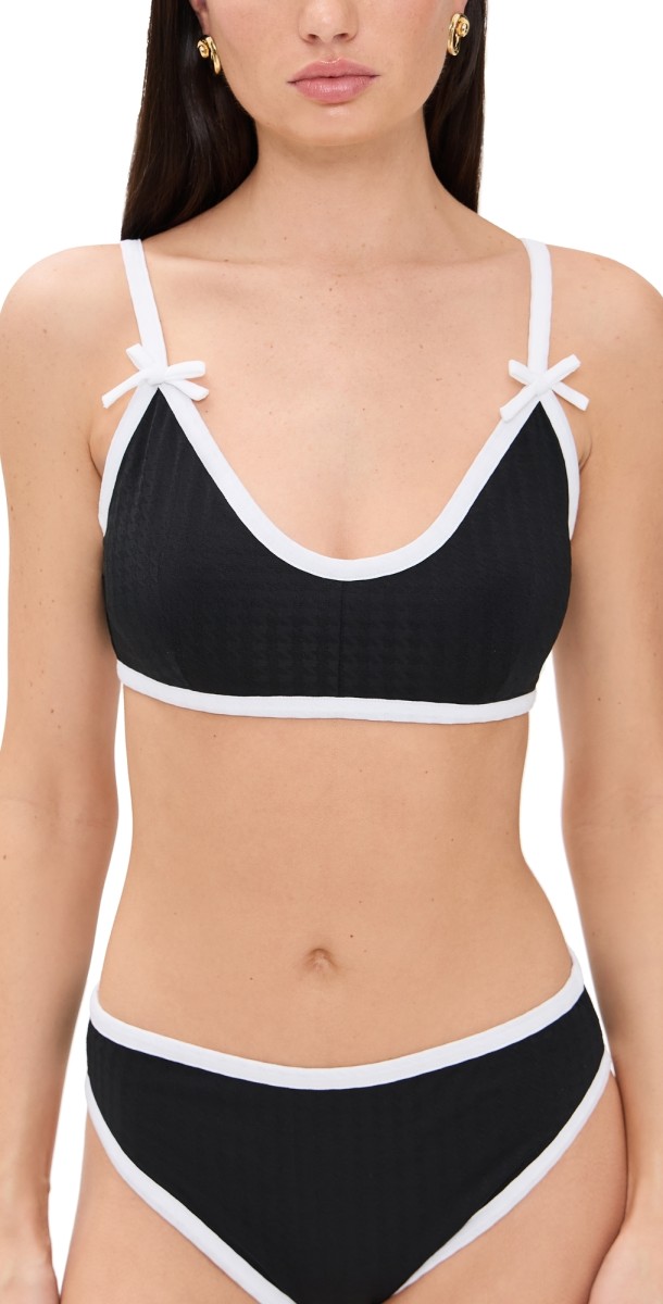 Sea Briella Bow Bikini Top Black