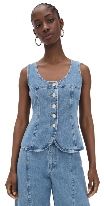 ALIGNE Ariella Denim Top Light Wash