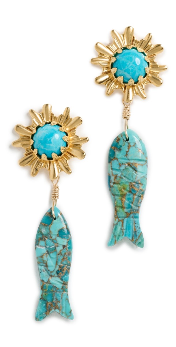 Brinker + Eliza Finnie Earrings Turquois