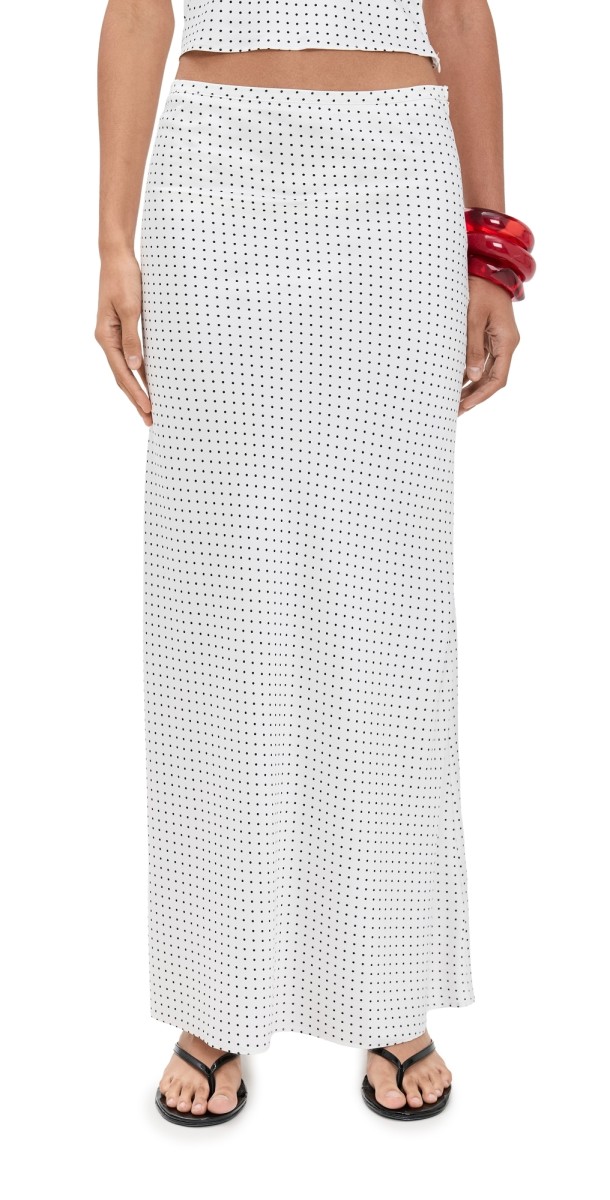 Lioness Hudson Satin Maxi Porcelain Polka