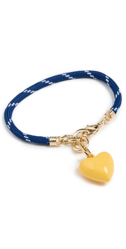 Roxanne Assoulin The Happy Heart Cord Bracelet Blue/Yellow