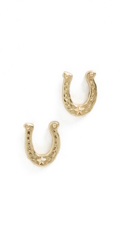 ALÉMAIS Team Spirit Horseshoe Studs Gold