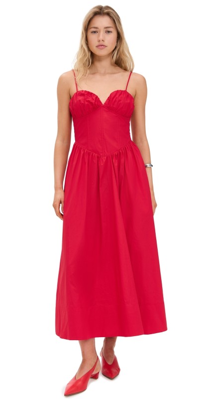 Line & Dot Carmin Maxi Dress Red