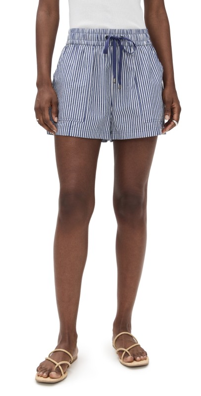Apiece Apart Surf Shorts Skinny Stripes Indigo/Cream