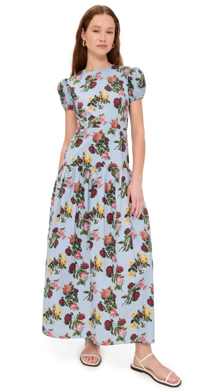 Damaris Bailey Gissella Dress Blue Garden Print