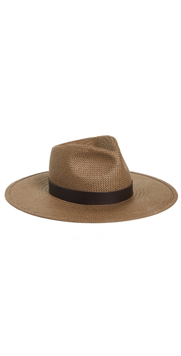 Janessa Leone Zoe Straw Hat Brown
