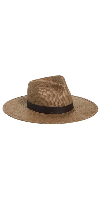Janessa Leone Zoe Straw Hat Brown