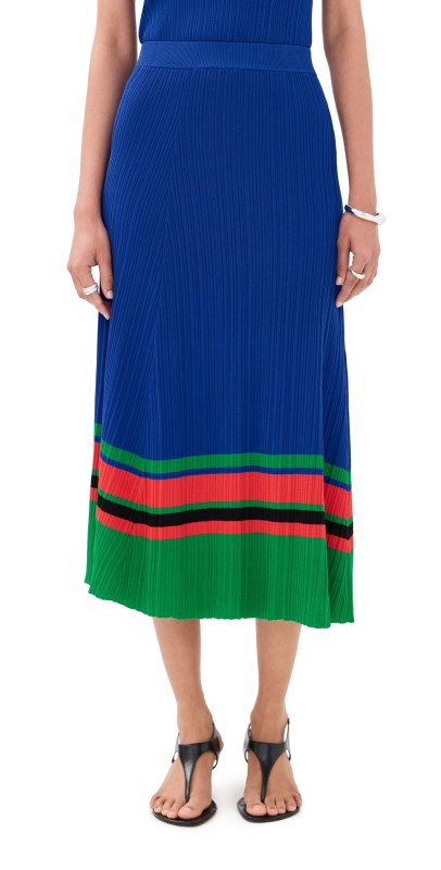 Wales Bonner Island Knit Skirt Blue