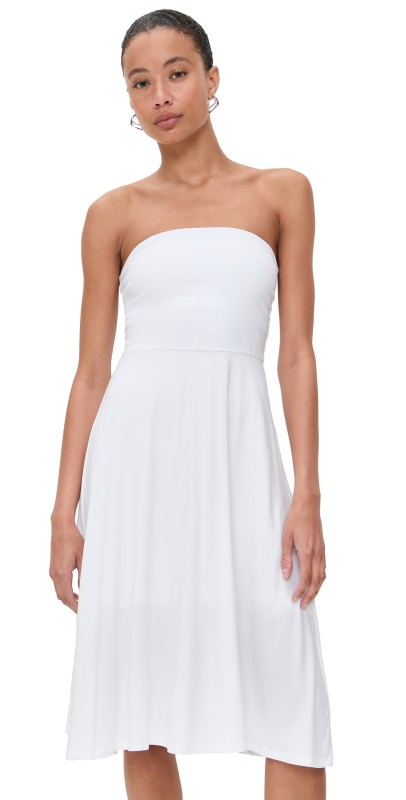 Beyond Yoga Featherweight Strapless Dress Cloud White