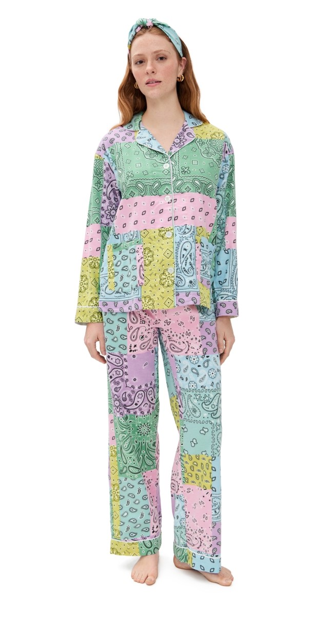 PJ Salvage Flannel Pajama Set Multi